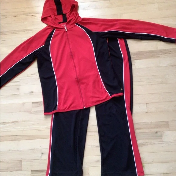 Red and Black Hooded Tracksuit - Picture 1 of 9